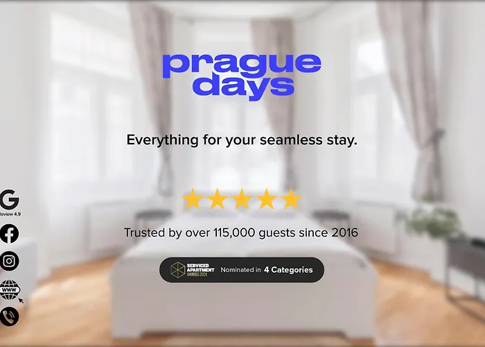Apartmán Days - One-bedroom With Balcony, Garage & 250 Mbs Wifi Praha